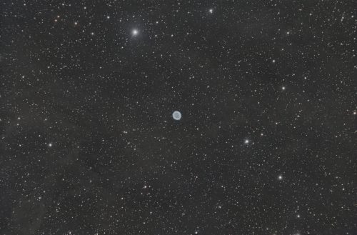 NGC 1501, the first image taken remotely from a temporary observing station during the Autumn Astronomy Camp.